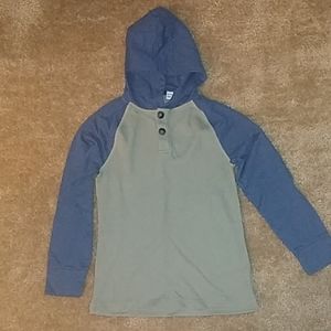 Boys long sleeve hooded shirt
